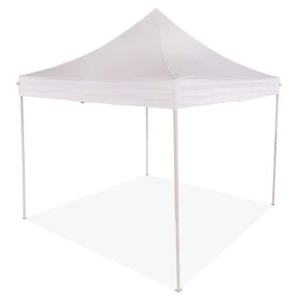 TL Kit 10 FT X 10 FT  Steel Canopy With Roller Bag, White